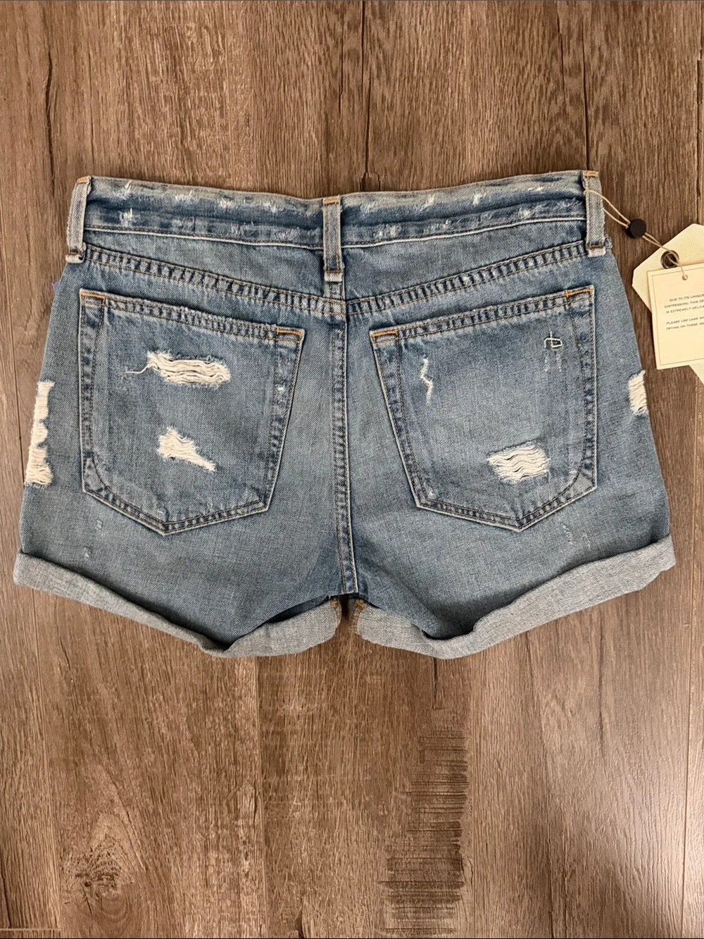 rag & bone distressed denim shorts